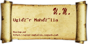 Uglár Mahália névjegykártya